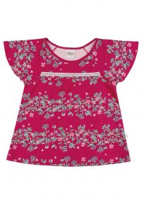 BLUSA BATA FLORAL FEMININA - REFERÊNCIA 251223