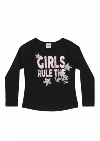 BLUSA MANGA LONGA FEMININA INFANTIL - REFERÊNCIA 251396