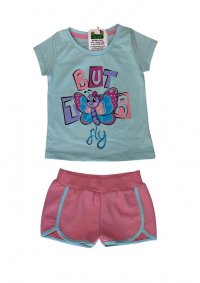 CONJUNTO BLUSA BORBOLETA E SHORT FEMININO