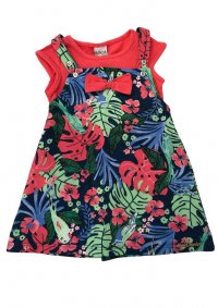 CONJUNTO BLUSA E JARDINEIRA - VESTIDO - REFERÊNCIA 12513