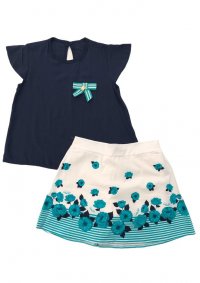 CONJUNTO BLUSA E SAIA SHORT FEMININO - REFERÊNCIA 172200