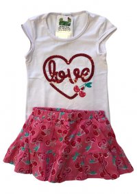 CONJUNTO BLUSA E SAIA SHORT FEMININO - REFERÊNCIA 33633