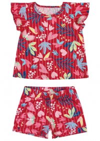 CONJUNTO BLUSA E SHORT ESTAMPADO FEMININO - REFERÊNCIA: 211104