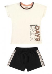 CONJUNTO BLUSA E SHORT FEMININO - REFERÊNCIA 251510