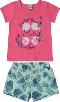 CONJUNTO BLUSA E SHORT TACTEL FEMININO - REFERÊNCIA:312500