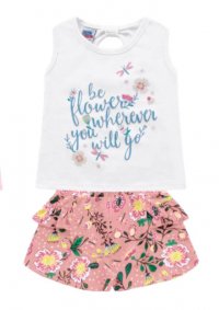 CONJUNTO BLUSA REGATA E SHORT ESTAMPADO FEMININO - REF: 9627