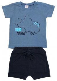 CONJUNTO CAMISETA DINO E SHORT MOLETINHO MASCULINO - REFERÊNCIA 9572