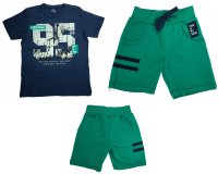 CONJUNTO CAMISETA E BERMUDA MOLETOM MASCULINO - REFERÊNCIA 07447