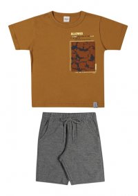 CONJUNTO CAMISETA E SHORTS MENINO- REF: 241058