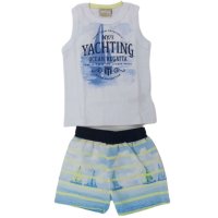 CONJUNTO REGATA E BERMUDA DE TACTEL MASCULINO - REFERÊNCIA 9666