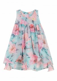 VESTIDO  FLORAL VERDE - REFERÊNCIA 172049