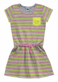 VESTIDO NEON MOLECOTTON MENINA - REFERÊNCIA 08547